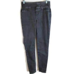 CC - Old Navy Rock Star Pull On Jean Pant 6 Tall Black Built In Sculpt High Rise